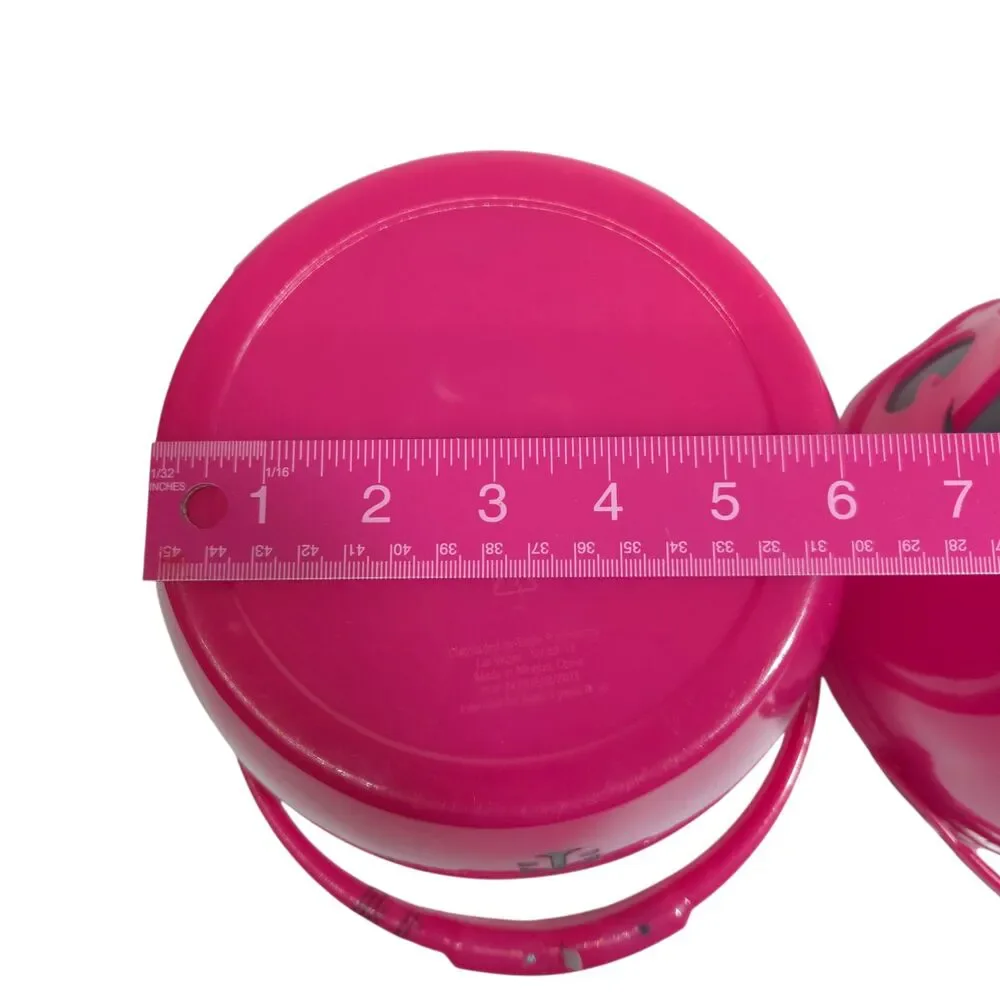 Lot of 2 T-Mobile Pink Plastic Pumpkin Halloween Buckets Trick or Treating